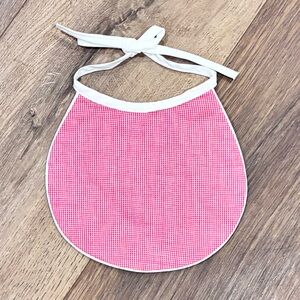 NWOT Lullaby Set Red Gingham Bib Heirloom